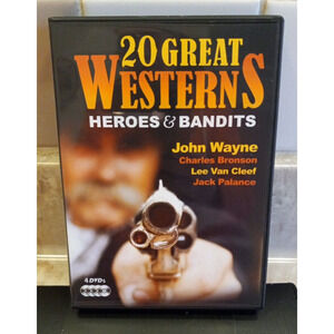 Western DVD 20 Great Westerns: Heroes and Bandits 4 DVD Set 1930s - 1970s Movies